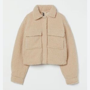 Short faux shearling jacket xxs